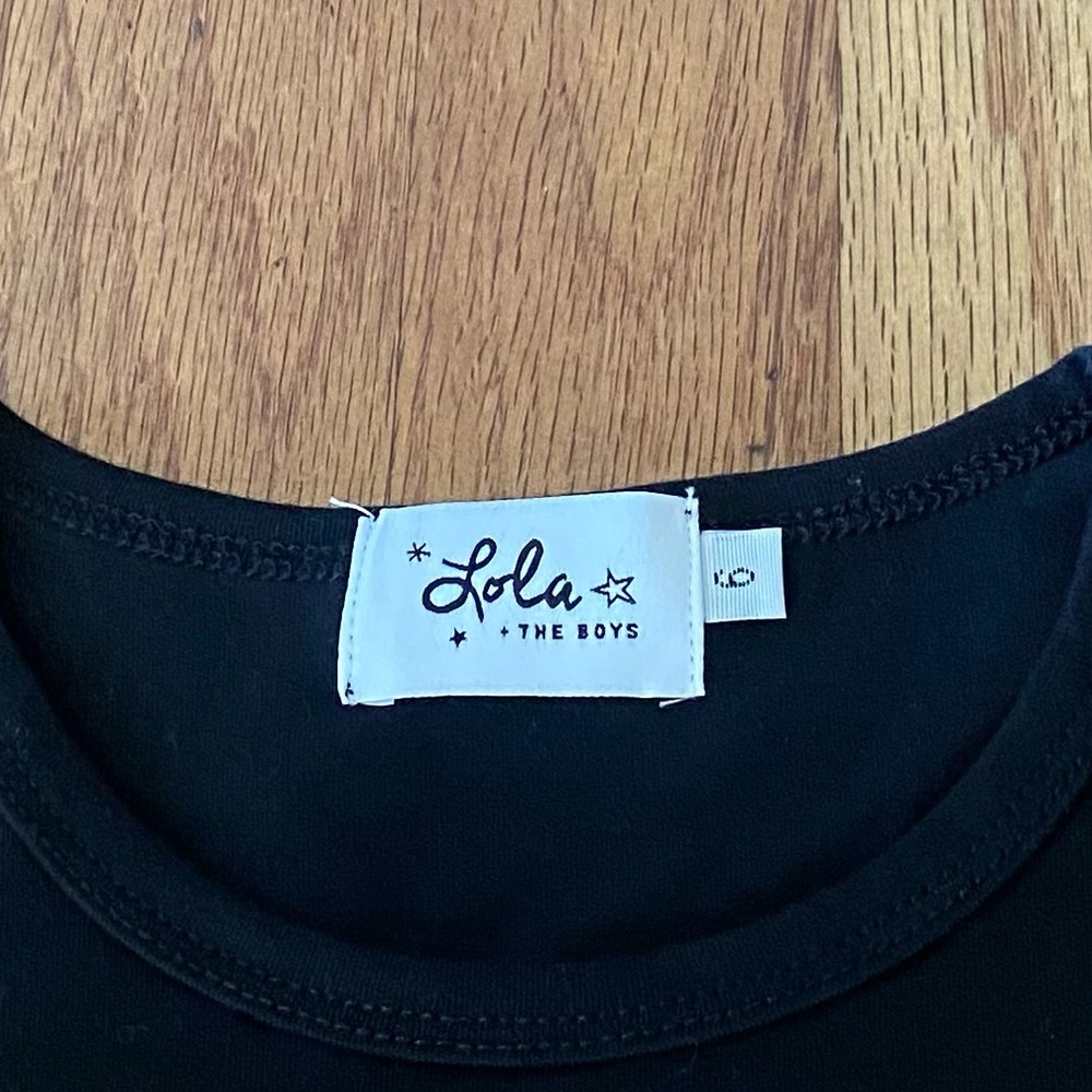 Lola + The Boys Black Tank Top with Sequins Star Design - Picture 6 of 6